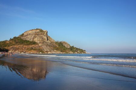 Reflections of Prachuap Khiri Khan, Khao Ta-Kiab Beach in Thailandの写真素材