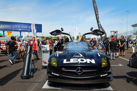 Buriram, Thailand - June 21, 2015: Grid walk Buriram super GT race 2015, Super GT Series Race at Chang International Racing Circuit, Buriram Thailand.のeditorial素材