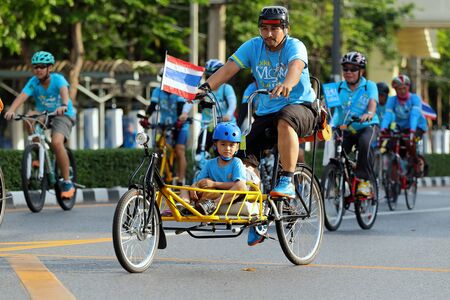 Bangkok, Thailand - August 16, 2015:Queen Sirikit, Bike for Mom to mark her 83rd birthday. the queenâs birthday on 12 August which is also a national holiday and celebrated as Motherâs Day in Thailandのeditorial素材