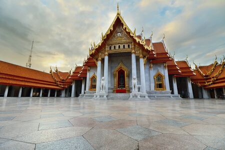Buddhist temple, Wat Benchamabophit Dusitvanaram is a Buddhist temple in the Dusit district of Bangkok, Thailand.の写真素材