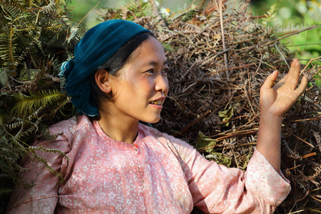 Ha Giang, Vietnam - September 19, 2015: Hmong in Vietnam, In the northern province of Ha Giang in Vietnam. An area adjacent to China.のeditorial素材