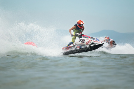 Chon Buri, Thailand - December 6, 2015: King Cup Thai Airways International Jet Ski World Cup 2015...