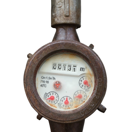 Isolate of Old thermometer gaugeの写真素材