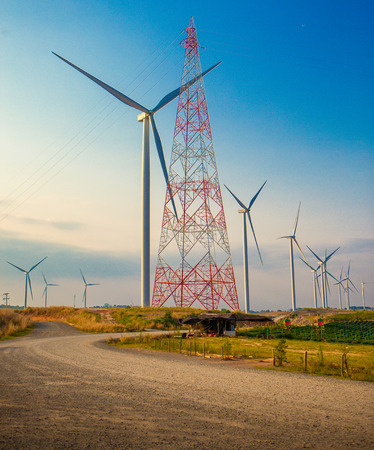 wind turbinesの写真素材