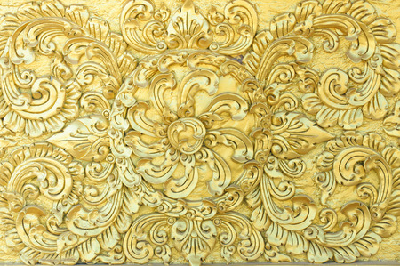 Thailand-November 5, 2015:Close up of decorated wall in front of Wat Si Pan Tonの写真素材