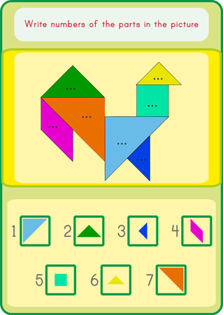 educational game for children. Puzzle for children. Task game.のイラスト素材