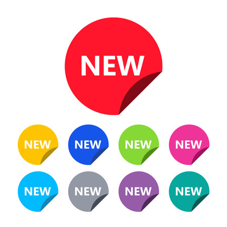 New Label collection set. Sale tags. Shopping Tags. New tag sign.のイラスト素材