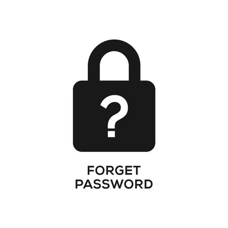 Forget password icon. Unknown password icon. Forgot Password vector Solid Icon Design illustration.のイラスト素材