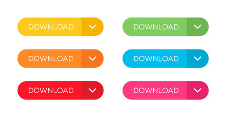 Download button set vector. Download icon, button vector illustration