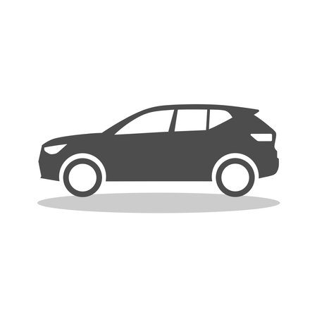 Simple SUV car icon. Car icon vectorのイラスト素材