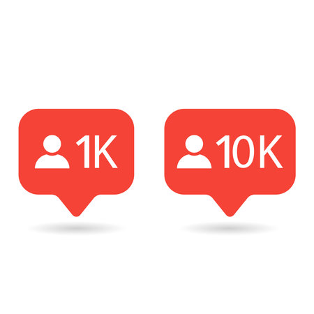 Follower notification icon. Social media Follower icon