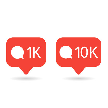 Social media notifications icon. Comment icon vector. Vector social media bubble icons.のイラスト素材