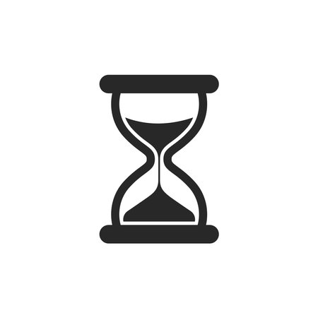 Hourglass icon vector. Hourglass timer icon in trendy flat design. Vector illustration