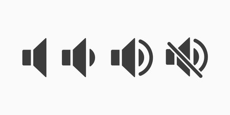 Speaker volume icon. Sound volume icon set vector. Sound icon setのイラスト素材