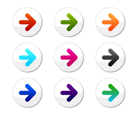 Arrow icon set. Cursor arrow direction symbols. Arrow vector collection.のイラスト素材