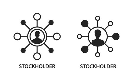 Stockholder icon. Investor vector iconのイラスト素材