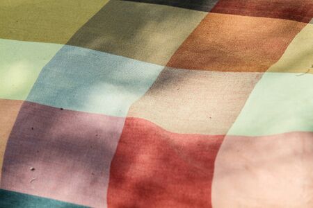 Colorful loincloth fabric background and texture on white background