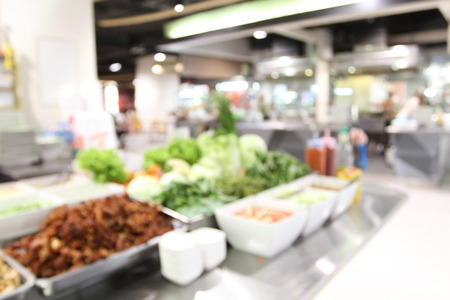 blurry food court at supermarket/mall for backgroundの写真素材