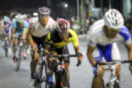 blurry Asian Cycling Championship during the race for backgroundの写真素材