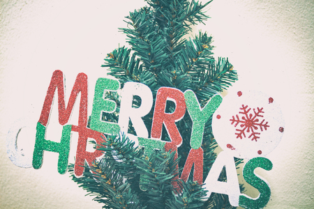 Merry Christmas greeting messageの写真素材