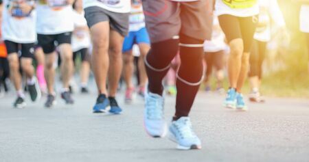 Motion blur of Marathon running