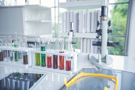 medical or chemical laboratory background. Laboratory concept without people.の写真素材