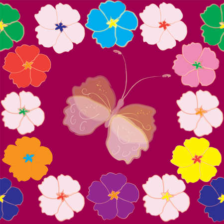 Seamless pattern with butterflyのイラスト素材
