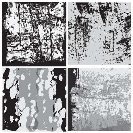 Set of four grunge black backgroundのイラスト素材
