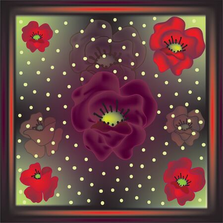 Seamless pattern with poppies のイラスト素材