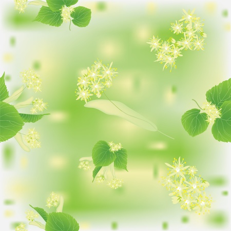 Seamless pattern with blossoming lindenのイラスト素材