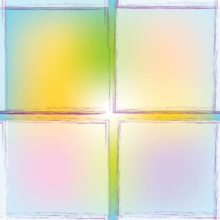 Seamless geometric composition with grunge colorful squaresのイラスト素材