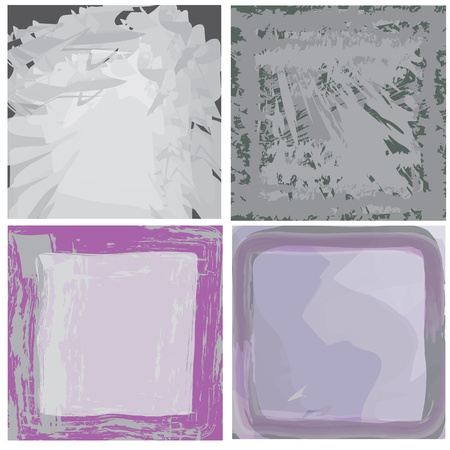 Set of four grunge backgroundsのイラスト素材
