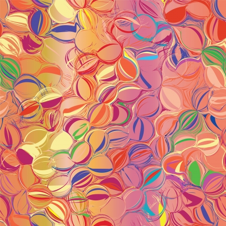 Seamless grunge circled and striped colorful patternのイラスト素材