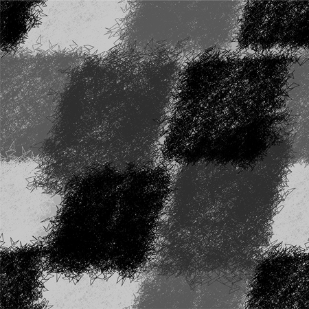Seamless diagonal pattern with grunge striped shaggy elements in black,white,grey designのイラスト素材