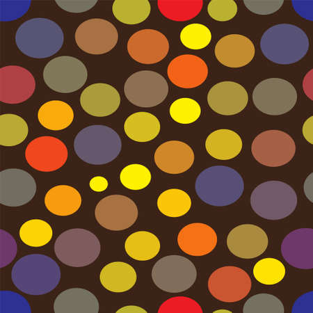 Simple seamless pattern with colorful chaotic ovals for web designのイラスト素材