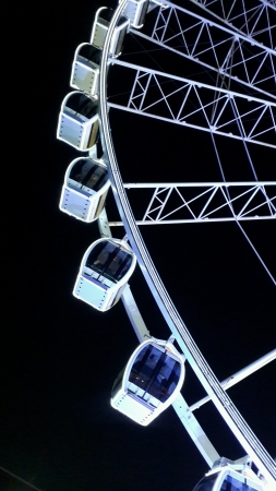 ferris wheel at chaopraya river thailand