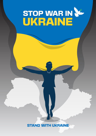 Stop war ukrainerussia conflict ukraine russia warのイラスト素材