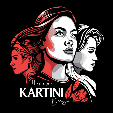 An illustration of Kartini Day Celebration. R A Kartini the heroes of women and human right in Indonesia.のイラスト素材