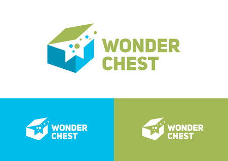 The concept logo for a company with open chest and ribbon shapes design vector.のイラスト素材