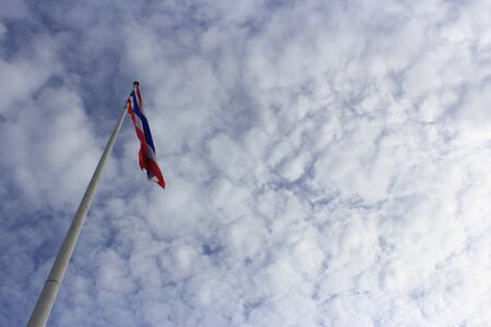 Flag of Thailand under the beautiful sky 