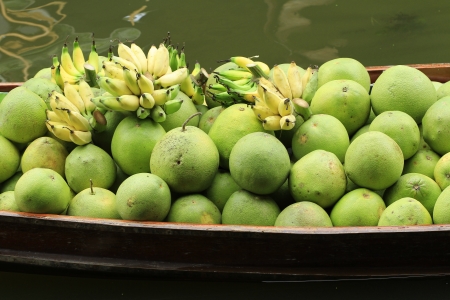 fruits on the floating market の写真素材