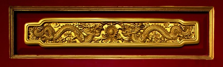 golden dragons in chinese の写真素材