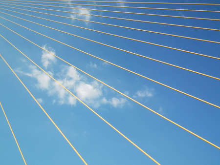 Cable skyの写真素材