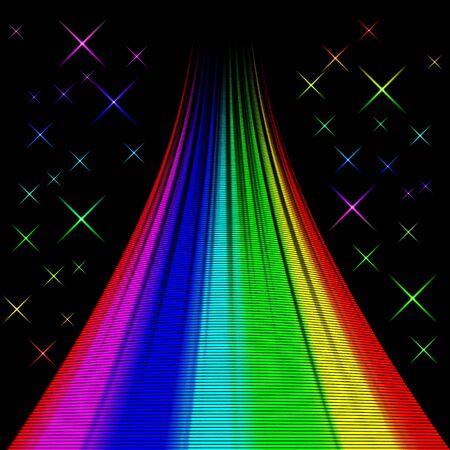 A rainbow colored abstract design template  This vector is fully customizableの写真素材