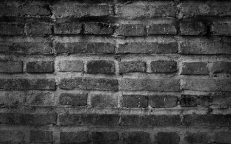 Black and white brick backgroundの写真素材