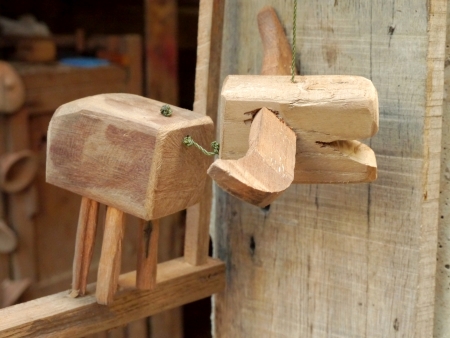 Asian Buffalo, Woodenの写真素材