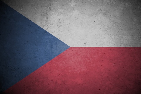 czech  flag pattern on the concrete wall.の写真素材
