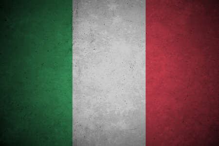 italy  flag pattern on the concrete wall.の写真素材