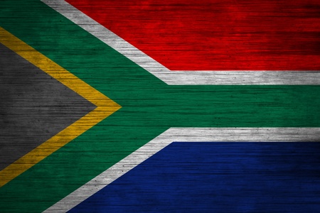south african flag  wood textureの写真素材