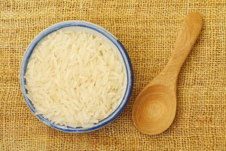 White uncooked riceの写真素材